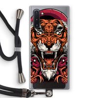 Tiger and Rattlesnakes: Samsung Galaxy Note 10 Transparant Hoesje met koord