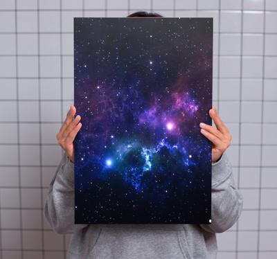 Canvas natuur landschap Universum met duizenden sterren