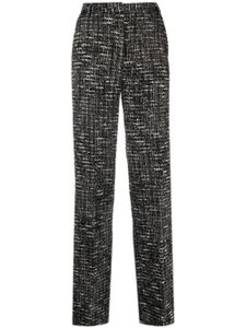 ACT Nº1 pantalon en tweed à coupe droite - Noir