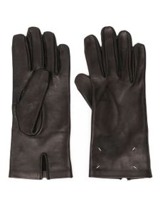 Maison Margiela gants en cuir Sandstorm à coutures signature - Noir