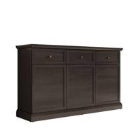 Meubella Dressoir Leroy - Zwart eiken - 146 cm - thumbnail