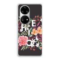 Hello in flowers: Huawei P50 Pro Transparant Hoesje