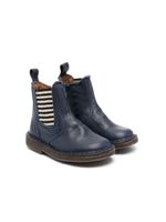 Pèpè bottines en cuir à rayures - Bleu - thumbnail