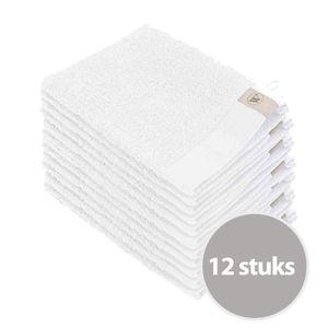 Walra Soft Cotton Washandjes 15 x 21 550gram Wit - 12 stuks