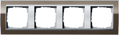 Gira Event Clear Bruin / Aluminum 4-voudig