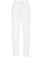 Brunello Cucinelli jean fuselé Monili à taille haute - Blanc