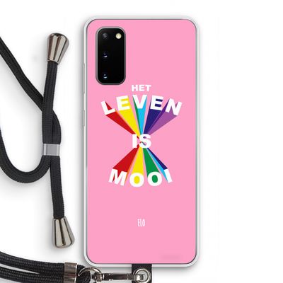 Het Leven Is Mooi: Samsung Galaxy S20 Transparant Hoesje met koord