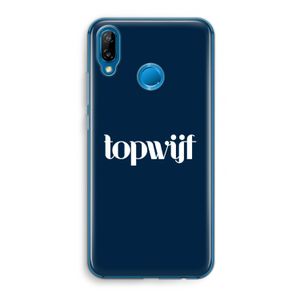 Topwijf Navy: Huawei P20 Lite Transparant Hoesje