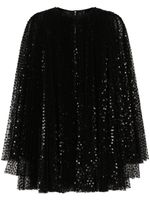 Dolce & Gabbana robe courte ornée de sequins à coupe évasée - Noir