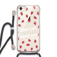 Don't forget to have a great day: iPhone 8 Transparant Hoesje met koord
