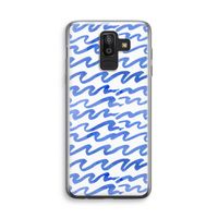 Blauwe golven: Samsung Galaxy J8 (2018) Transparant Hoesje