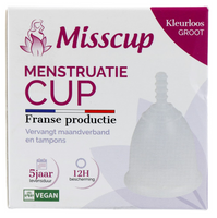 Misscup Menstruatie Cup Groot Kleurloos