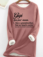 Women's Gigi Like A Grandmother But So Much Cooler Text Letters Loose Simple Sweatshirt - thumbnail