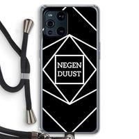 Negenduust geometrisch: Oppo Find X3 Transparant Hoesje met koord