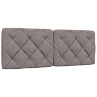 Hoofdbordkussen 140 cm stof taupe