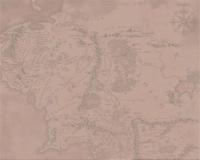 Kunstdruk The Lord of the Rings - Middle Earth 40x50cm