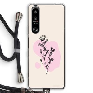 Roses are red: Sony Xperia 1 III Transparant Hoesje met koord