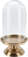 Stolp aluminium rond 14x28cm transparant, goud Stolp aluminium rond 14x28cm transparant, goud