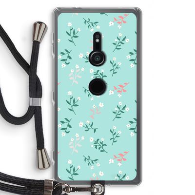 Small white flowers: Sony Xperia XZ2 Transparant Hoesje met koord