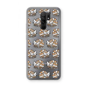 Slapende poes: Xiaomi Redmi 9 Transparant Hoesje