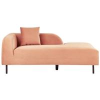 Beliani - LE CRAU - Chaise longue - Roze - Linkerzijde - Fluweel