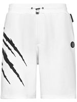 Plein Sport short de sport à imprimé graphique - Blanc