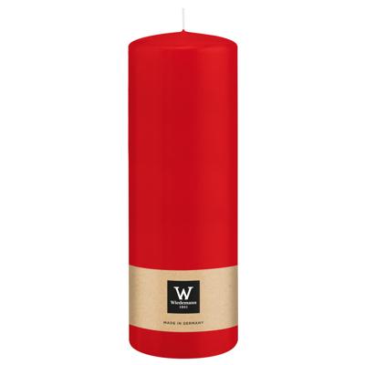 Cilinderkaars/stompkaars - rood - 20 x 7 cm - 103 branduren