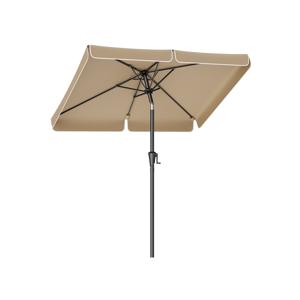 Rechthoekige parasol zonder voet, Taupe / 200 x 150 cm