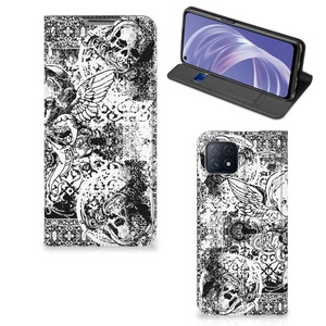 Mobiel BookCase OPPO A73 5G Skulls Angel