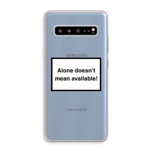 Alone: Samsung Galaxy S10 5G Transparant Hoesje