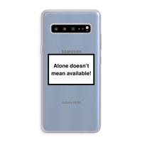 Alone: Samsung Galaxy S10 5G Transparant Hoesje