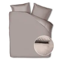 Dekbedovertrek Percale Katoen Uni Effen 200x200 Cm Taupe Dreamhouse - Dekbed-Discounter.nl