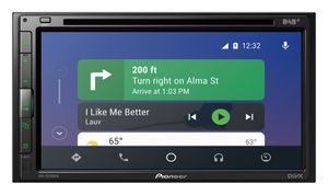 Pioneer AVH-Z5200DAB Autoradio met scherm dubbel DIN DAB+ tuner, Bluetooth handsfree, Aansluiting voor achteruitrijcamera