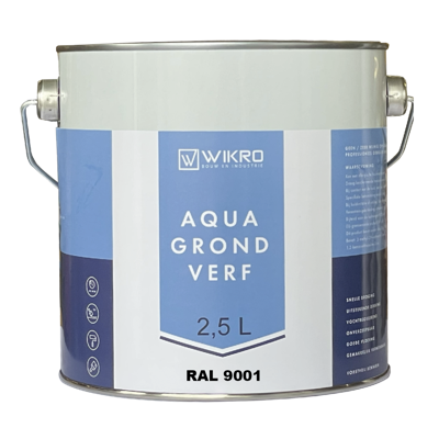Wikro Aqua Grondverf - Zwart - 2,5ltr Wikro Aqua Grondverf - Zwart - 2,5ltr