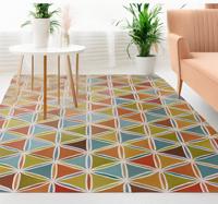 Vinyl tapijt woonkamer vibrant prism patroonmat