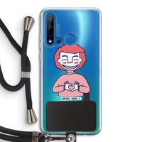 Hartje: Huawei P20 Lite (2019) Transparant Hoesje met koord Hartje: Huawei P20 Lite (2019) Transparant Hoesje met koord