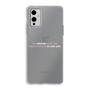 uw waarde daalt niet: OnePlus 9 Transparant Hoesje