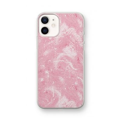 Abstract Painting Pink: iPhone 12 mini Transparant Hoesje