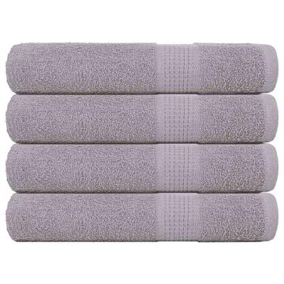 VidaXL Saunahanddoeken 4 st 80x200 cm 360 g/m² 100% katoen grijs