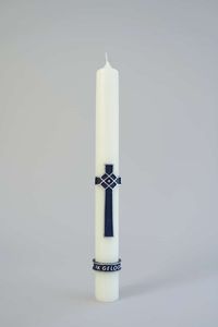 Traditionele Kerkkaars - Ik geloof - 40 x 4 cm