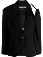 Jacquemus blazer en laine La veste Galliga à design asymétrique - Noir