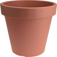 1x stuks Kunststof bloempotten 35 cm terracotta