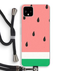 Watermeloen: Pixel 4 XL Transparant Hoesje met koord