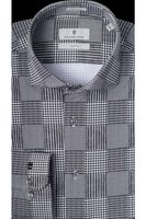 Thomas Maine Roma Tailored Fit Jersey shirt grijs, Motief