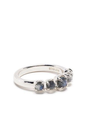 Stolen Girlfriends Club bague Halo Cluster à perre de lune - Argent