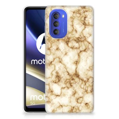 Motorola Moto G51 5G | TPU | Siliconen hoesje | Marmer Goud