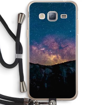 Travel to space: Samsung Galaxy J3 (2016) Transparant Hoesje met koord