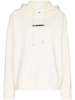 Jil Sander hoodie à lien de resserrage - Blanc - thumbnail