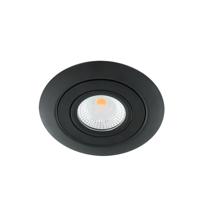 LED spot XL kantelbaar 5Watt rond ZWART IP65 dimbaar