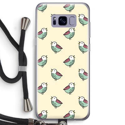 Vogeltjes: Samsung Galaxy S8 Plus Transparant Hoesje met koord